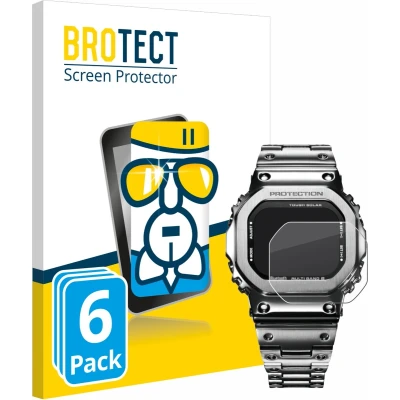 Afbeelding van BROTECT Screenprotector voor Casio G Shock GMW B5000D 1ER Folie Beschermfolie Beschermglas transparant (6 Stuks)