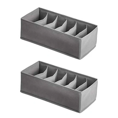 Afbeelding van Amazon Basics Set van 2 lade organizers voor beha&#039;s en ondergoed, grijs