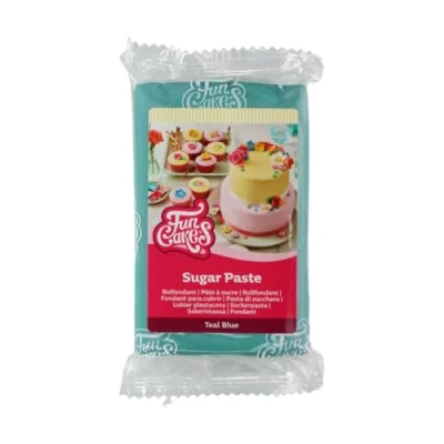 Afbeelding van FunCakes Rolfondant Teal Blauw 250g Fondant voor Cupcakes en Taarten