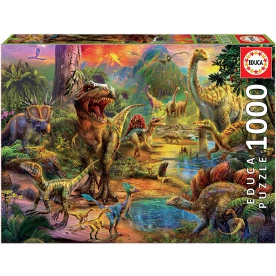 Afbeelding van Puzzel Dinosaur Land Educa 17655 500 Onderdelen 1000 68 x 48 cm