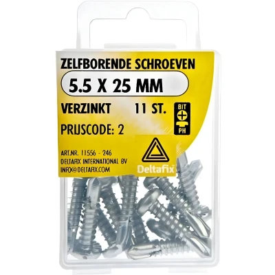 Afbeelding van Zelfb.schroef 5.5x25mm verz 11st Deltafix