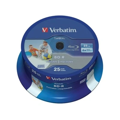 Afbeelding van Verbatim 43811 Blu ray BD R SL disc 25 GB stuk(s) Spindel Bedrukbaar, Antikras coating