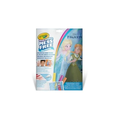 Afbeelding van CRAYOLA Color Wonder, schilderset met 18 pagina&#039;s om in te kleuren en 4 viltstiften, motief ijskoningin, creatieve activiteit voor kinderen, leeftijd 3,4,5 jaar, 75 2664