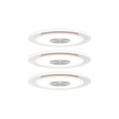 Afbeelding van Paulmann 92907 Whirl LED inbouwlamp Set van 3 stuks vast ingebouwd 4.9 W Aluminium (geborsteld), Satijn