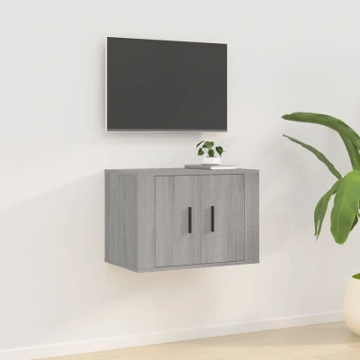 Afbeelding van Tv wandmeubel 57x34,5x40 cm grijs sonoma eikenkleurig