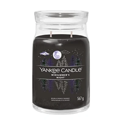Afbeelding van Yankee Candle Signature Large JAR Midsummers Night Geurkaars, Maat: 569 g, Black