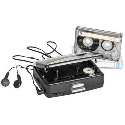 Afbeelding van Reflexion WMR01BK Draagbare cassettespeler Zwart zilver