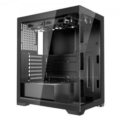 Image de VEVOR Boîtier PC Gamer Tour Moyenne 2 Ventilateurs 120 mm pour Carte Mère ATX