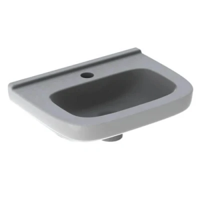 Afbeelding van Geberit 300 Basic fontein wit KeraTect (40 x 25 cm) 1 kraangat, zonder