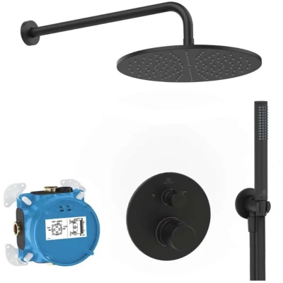 Afbeelding van Ideal Standard CeraTherm T100 / Idealrain Showerpower set Silk Black