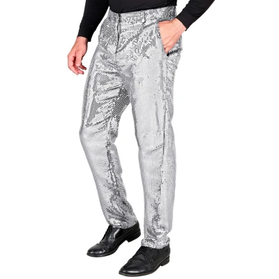 Afbeelding van Widmann Jaren 80 &amp; 90 Kostuum Shiney Pailletten Broek Zwart Man XL Carnavalskleding Verkleedkleding