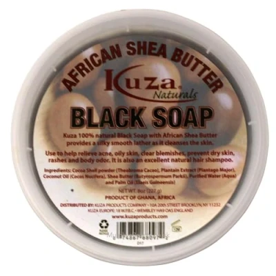 Afbeelding van Kuza African Shea Butter Black Soap 227gr