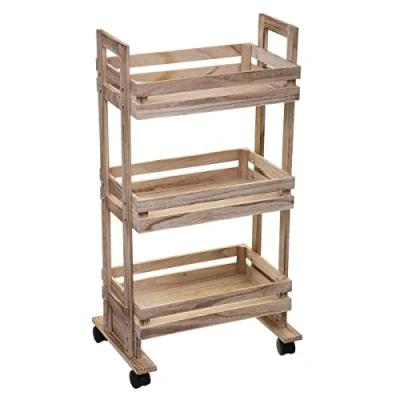 Afbeelding van 5Five Houten keukentrolley