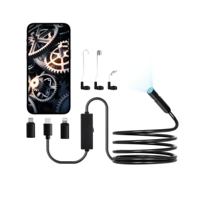 Image de VEVOR Caméra Endoscopique HD 1920p Endoscope avec Câble 3 m pour Android et iOS