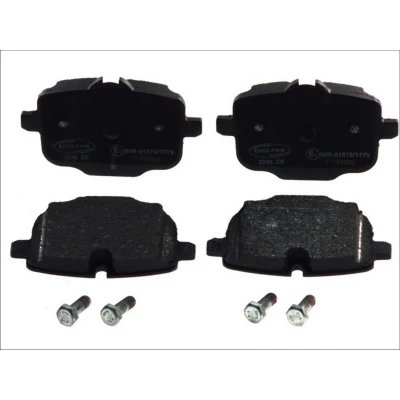 Afbeelding van DELPHI LP2246 Remblokkenset Geschikt voor slijtage waarschuwingscontact Met anti kreukplaat toebehoren BMW: 5 Saloon, Touring, 3 Saloon