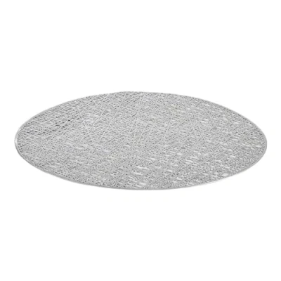 Afbeelding van Placemat Zilverkleurig Plastic Ø 38 cm (12 Stuks)