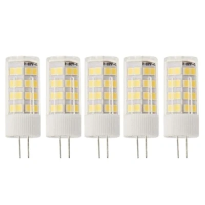 Afbeelding van Jandei 5 stuks 12 V DC G4 ledlampen, W, koud wit, 6000 K, 400 lumen, (komt overeen met 35 40 W halogeen), mm diameter, 46 totale lengte pinnen, bescherming