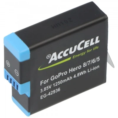 Afbeelding van Accu geschikt voor GoPro Hero 8 Zwart, Li ion, 3.85V, 1250mAh, 4.8Wh