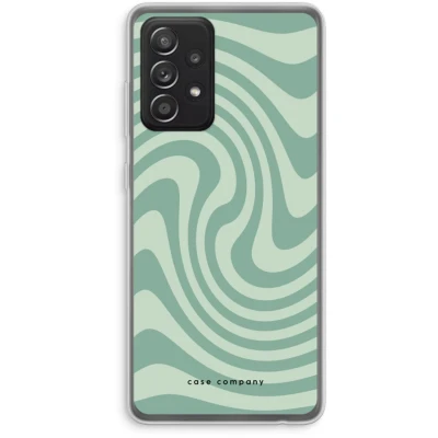 Afbeelding van Case Company® hoesje geschikt voor Samsung Galaxy A52s 5G Swirl Groen Soft Cover Telefoonhoesje Bescherming aan alle Kanten en Schermrand