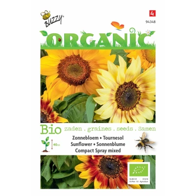 Afbeelding van Organic Helianthus dwarf Spray gemengd (Skal 14725) Tuinplus Buzzy