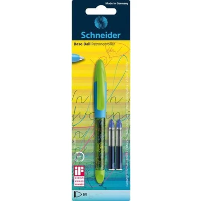 Afbeelding van Schneider 78830 blister met Base Ball patroon roller ergonomische grip + 2 inktpatronen koningsblauw