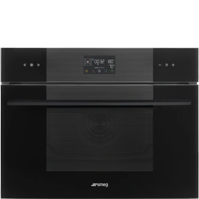 Afbeelding van Smeg So4102s3b3 Combi stoomoven 45 Cm 02 Evoscreen Display Full Touch Steam100 20 100% Stoom Energieklasse A++ Zwart