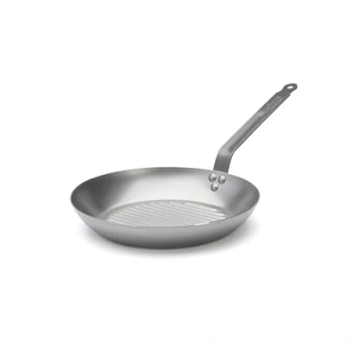 Afbeelding van De Buyer Grillpan Carbon Plus ø 30 cm Zonder anti aanbaklaag