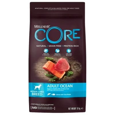Afbeelding van Wellness Core Grain Free Dog Ocean Zalm&amp;Tonijn Hondenvoer 1.8 kg