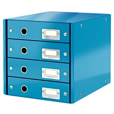 Afbeelding van Leitz Wow Click &amp; Store 60490036 archiefblok met 4 laden, A4, blauw