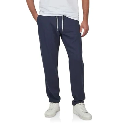 Afbeelding van riverso RIVMarco Linnen broek voor heren, regular fit, lange zomerbroek, effen, wit, beige, olijf, blauw, zwart, maten S, M, L, XL, XXL, 3XL, 4XL, 5XL, Navy Blauw