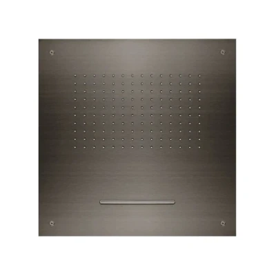 Afbeelding van SB Square 316 Regendouche inbouw met waterval 50x50cm plafond douchekop PVD gun metal 1208955320