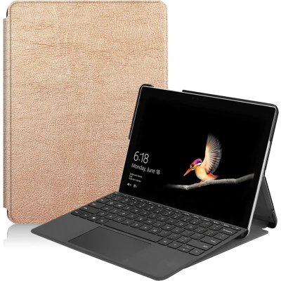 Afbeelding van iMoshion Tablet Hoes Geschikt voor Microsoft Surface Go 2 Trifold Bookcase Goud