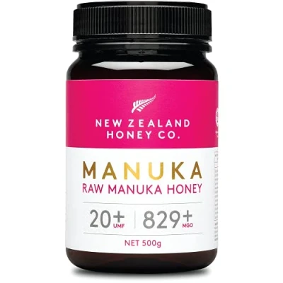 Image de Miel de Manuka MGO 829+ / UMF 20+ New Zealand Honey Co. Actif et brut Fabriqué en Nouvelle Zélande 500g