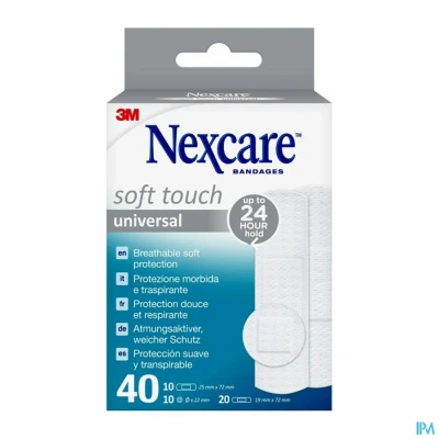 Image de Nexcare 3m Soft Touch Universal Assort. Strips 40