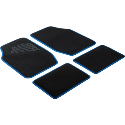 Afbeelding van WALSER Matrix 29023 Vloermatset PU (Polypropyleen) voor en achter 4 Zwart, Blauw Universeel geschikt 66.5 x 43.5, 33 42.5