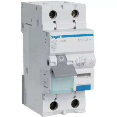 Afbeelding van HAGER 1PN 20 A C KAR 30MA ADA970G