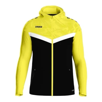 Afbeelding van Jako Iconic Jas Met Kap Heren Zwart / Zachtgeel Maat: 4XL