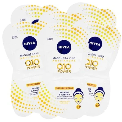 Afbeelding van Nivea Q10 Power Gezichtsmasker, anti rimpel, verstevigend, hydraterend, met co enzym en creatine voor alle huidtypes, 12 toepassingen