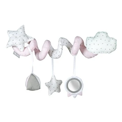 Afbeelding van Roba Boxspiraal Little Cloud Pink 25 X 9 Cm Katoen Roze/wit