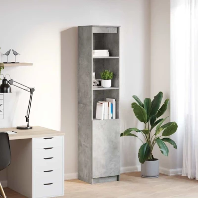 Afbeelding van vidaXL Highboard 37,5x35x180 cm spaanplaat betongrijs