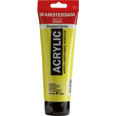 Afbeelding van Standard tube 120 ml Groengeel halfdekkende acrylverf