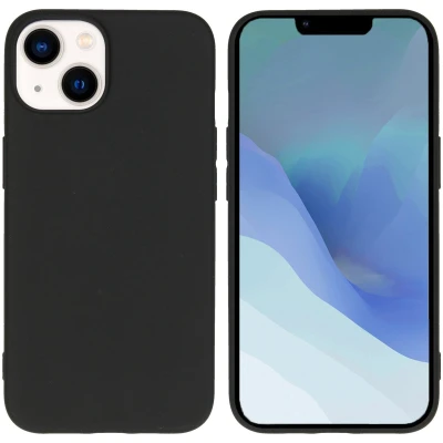 Afbeelding van iMoshion hoesje Geschikt voor iPhone 14 Siliconen Design Zwart / Line Art Woman White