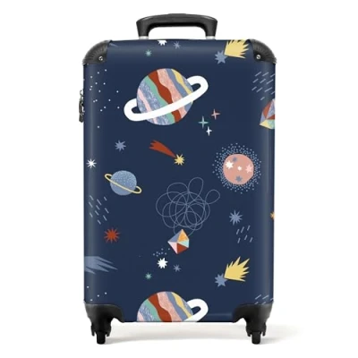 Afbeelding van NoBoringSuitcases.com® Kinder koffer jongen ruimte Reiskoffer kinderen jongens 55x35x25