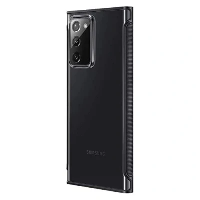 Image de Coque pour Galaxy Note 20 Rigide Bords Renforcés Clear Cover original Samsung Transparent Contour Noir