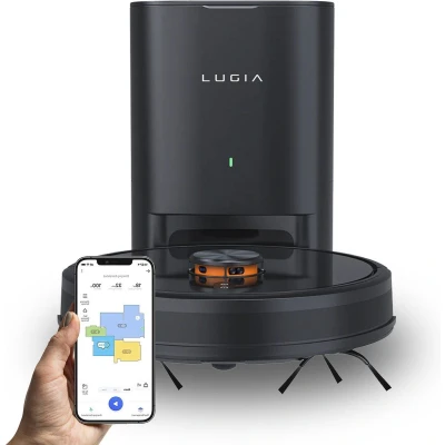 Afbeelding van Lugia G7 Robotstofzuiger met Dweilfunctie Laadstation Automatisch Leegstation LIDAR laser navigatie Voor Huisdieren