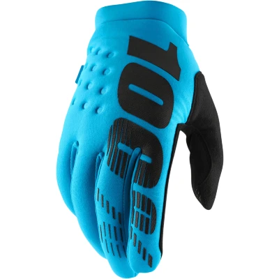 Afbeelding van 100% BRISKER cross bmx thermo handschoen TURQUOISE BLAUW S