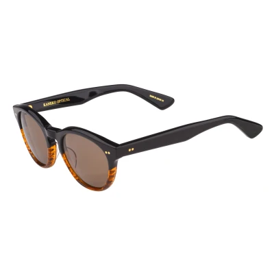 Afbeelding van Kaneko Sunglasses KC68/CR39 Black Half/Brown Polaroid zonnebrillen
