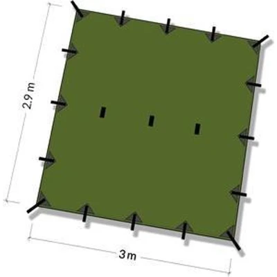 Afbeelding van Superlight Tarp3 Olive Green