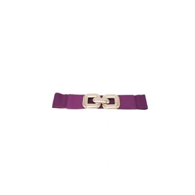 Afbeelding van QUEEN HELENA Elastische riem met gesp casual voor dames CI022 12, Aubergine