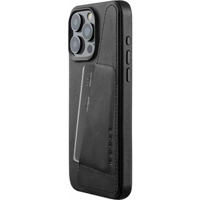 Afbeelding van MUJJO Leather Wallet Case iPhone 15 Pro Max black CL 042 BK